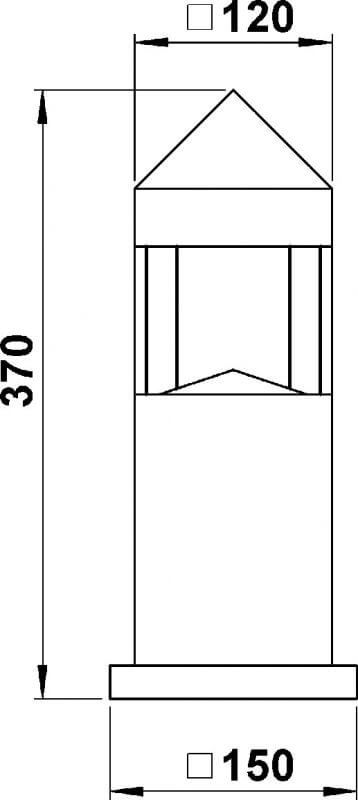 Led staande lamp buiten Oblong 37cm - wit Albert 4007235805994
