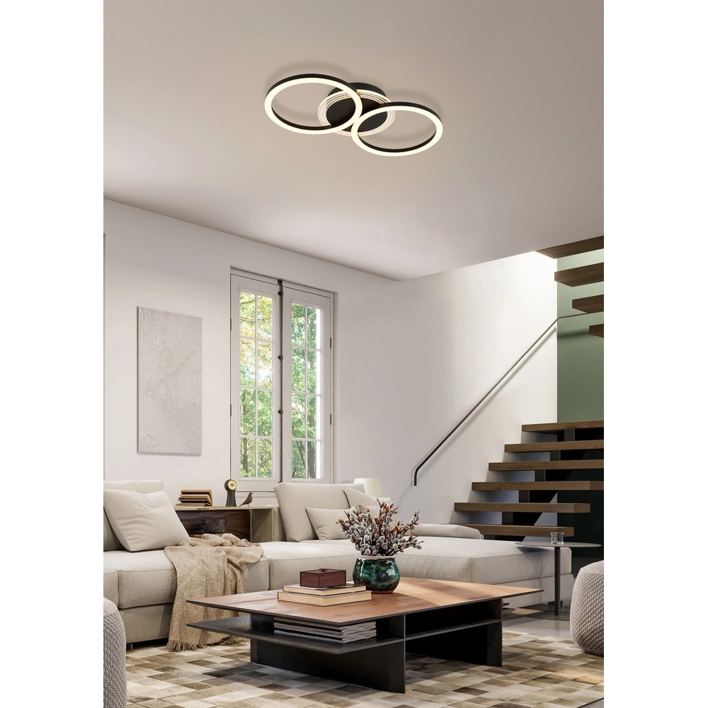 Plafondlamp Contour zwart Searchlight 5053423298764