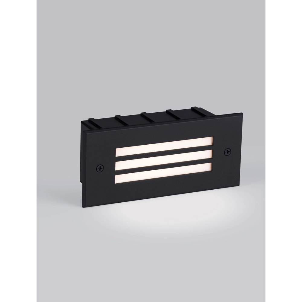 Strakke wandlamp Off 17cm met ribbels