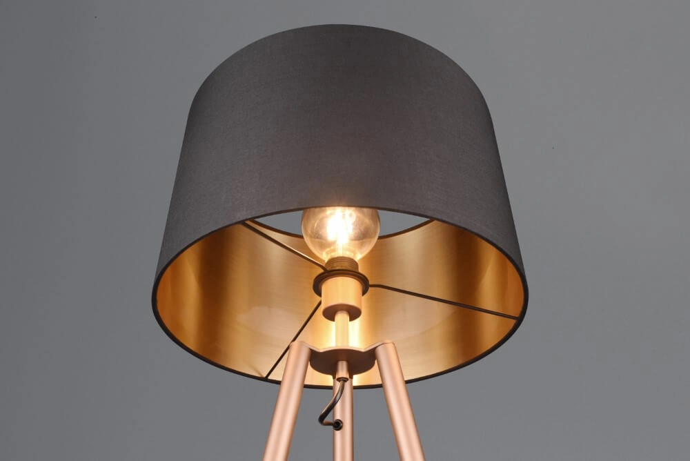 Staande vloerlamp Colette zwart met goud Trio 4017807574555