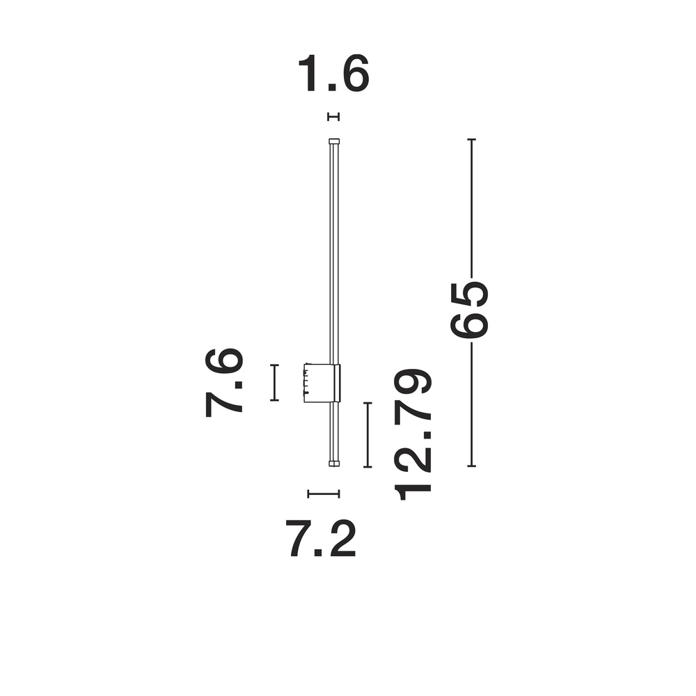 Design wandlamp Ridge wit 65cm Lyora 5212017447258