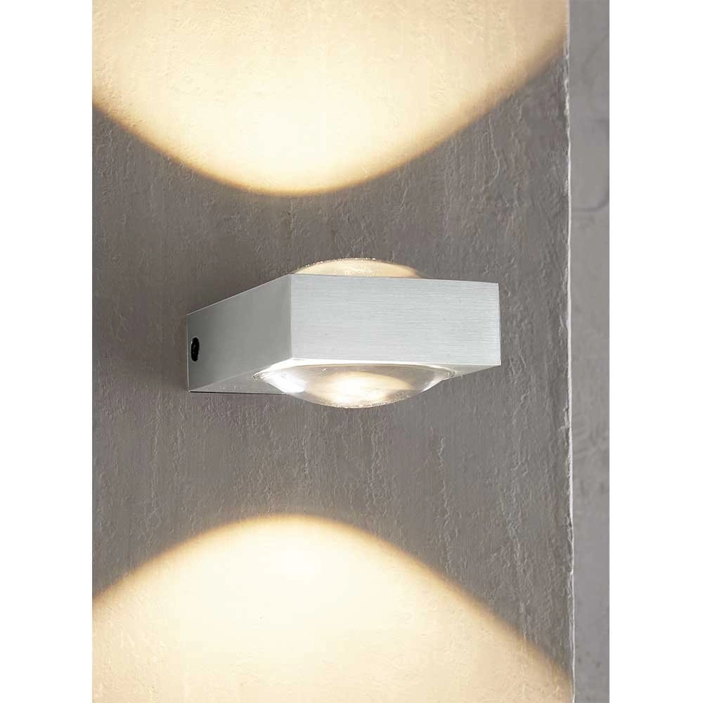 Led muurspot Jena 2x3w - 2700K grijs Led muurspot Jena 2x3w - 2700K grijs
