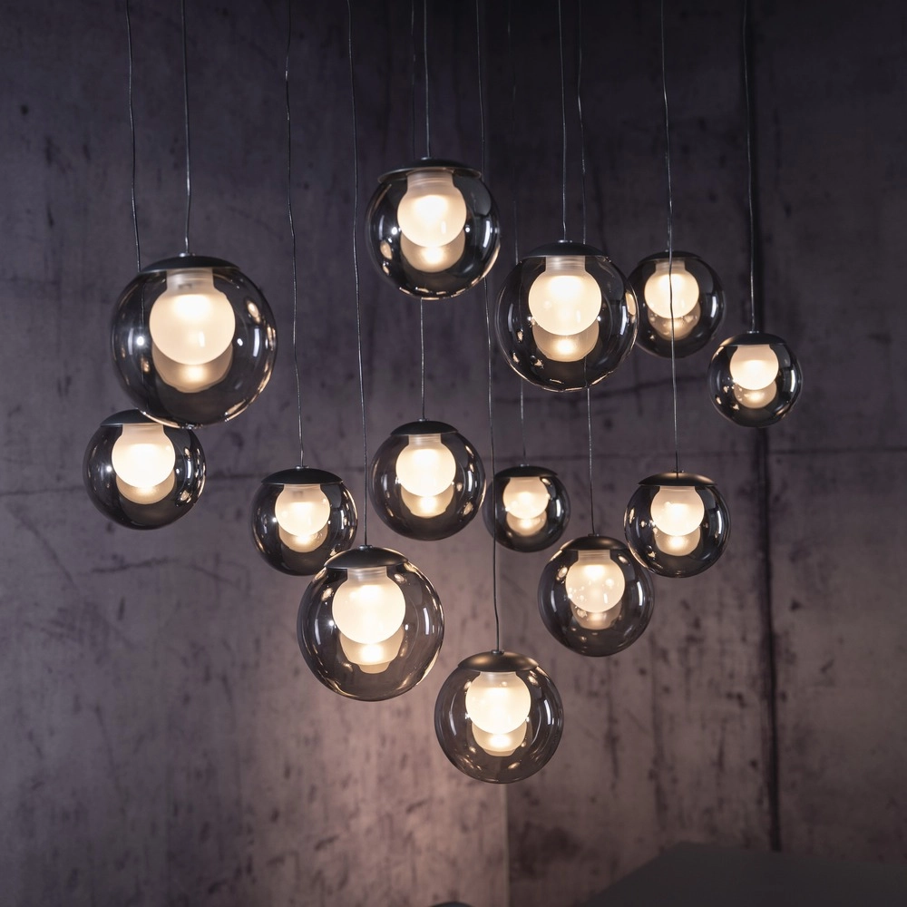 13-lichts hanglamp Pure Popup mystic grey Paul Neuhaus 4012248398302