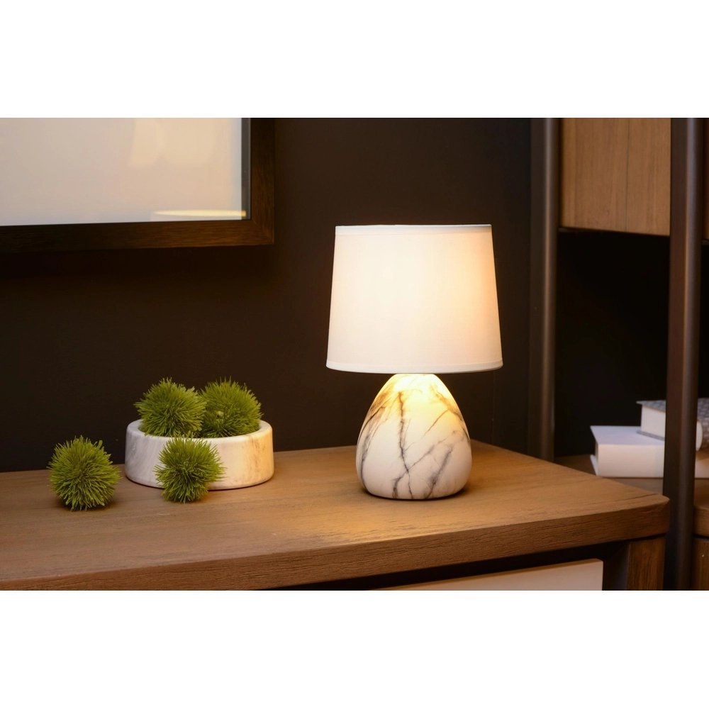 Tafellamp Marmo wit Lucide 5411212470232