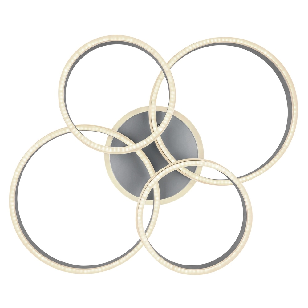 Plafondlamp Rubio grijs 4 ringen Globo 9007371419913