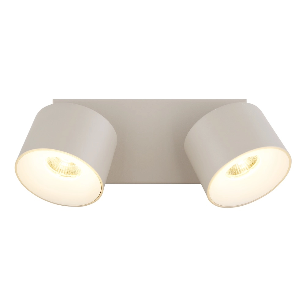 2-lichts plafondspot Rae zand bruin Globo 9007371578863