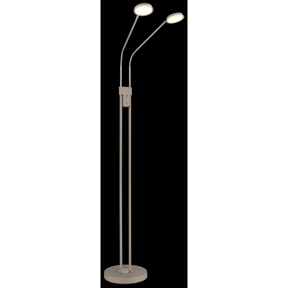2-lichts leeslamp Silvio zand bruin Globo 9007371584048