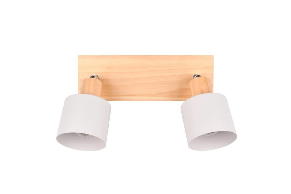 Dubbele plafondlamp Shanti met houtlook Trio 4017807615722