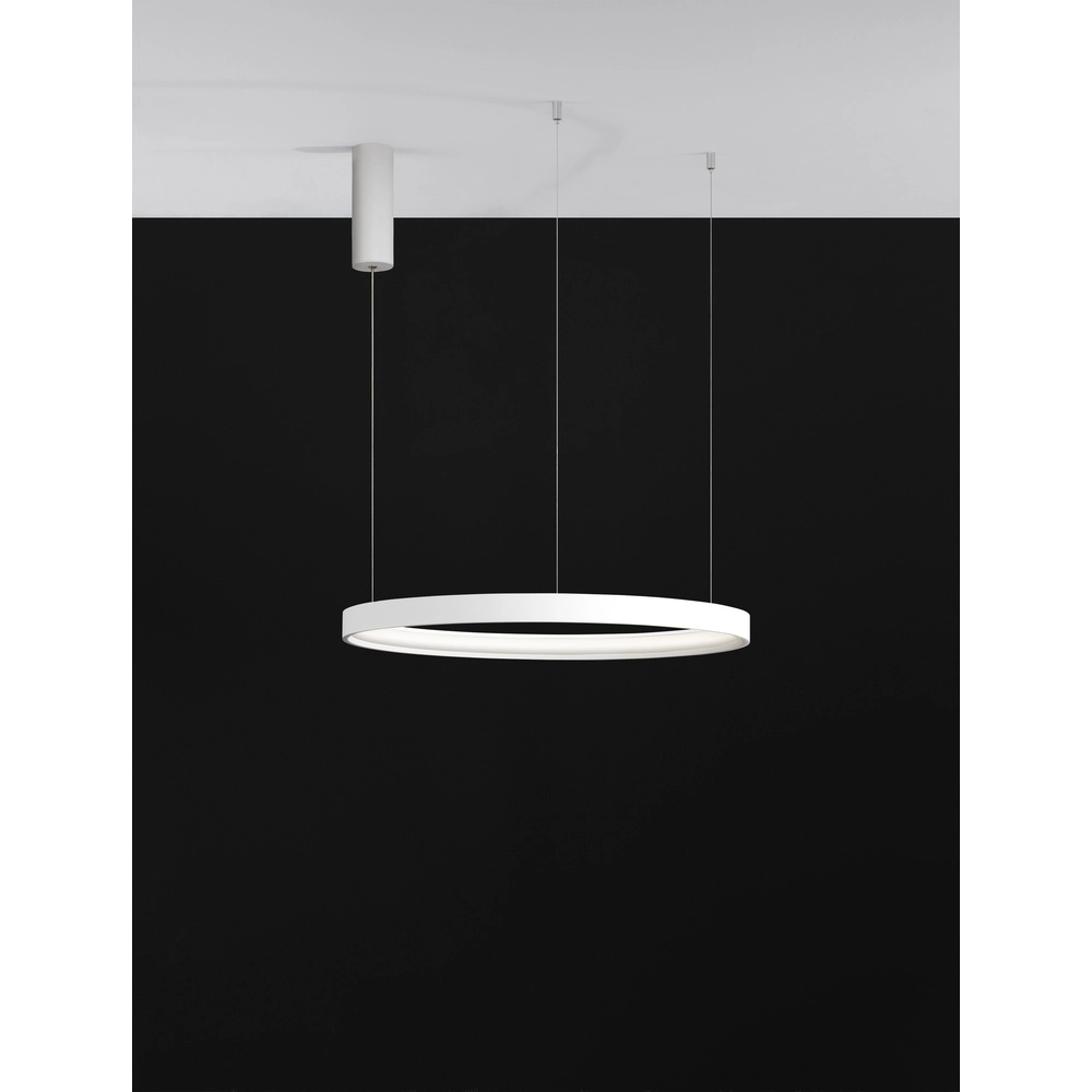 Ronde hanglamp Perrine wit Ø 60cm Lyora 5212017438423