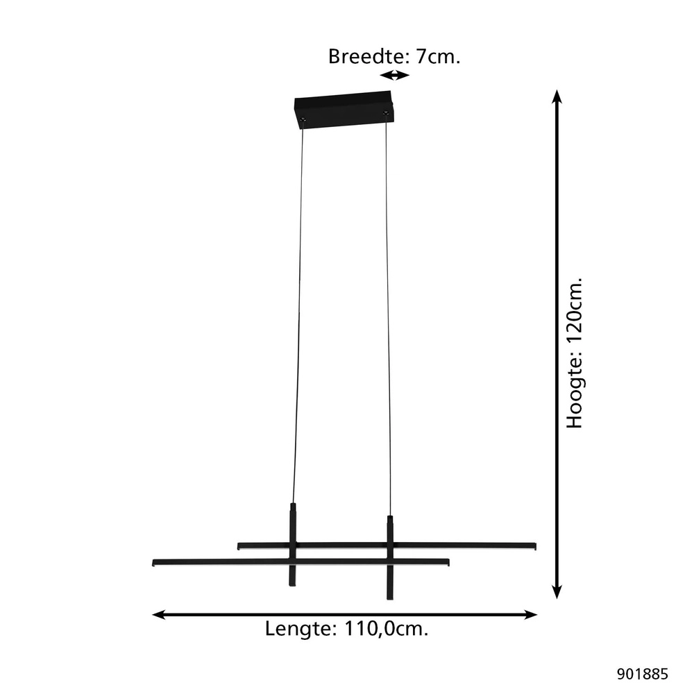 Design hanglamp Trepiliano zwart Eglo 9008606356652