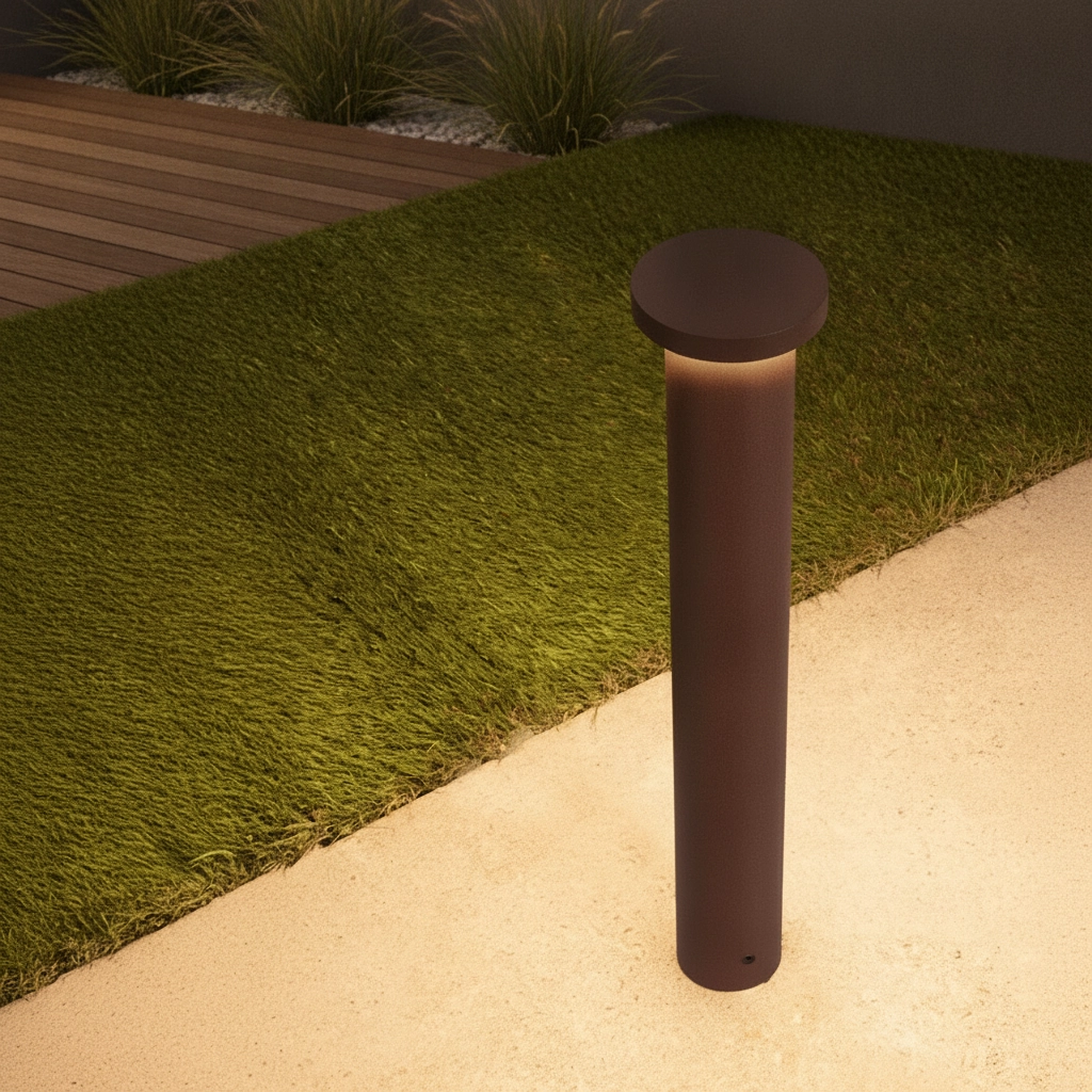 Moderne padverlichting Bast roestbruin 45cm - 2700K