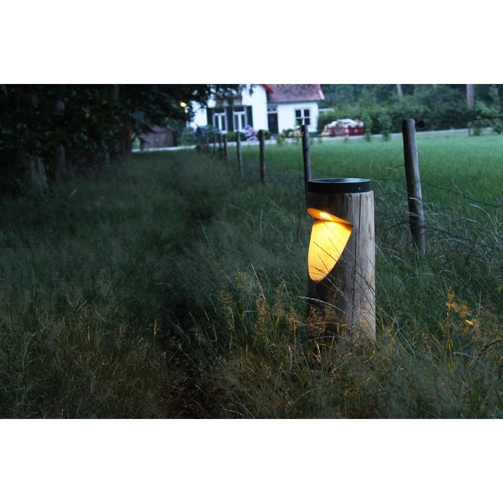 Houten solar padverlichting Bosco Solar Kastanje - 65cm - 2700K Timberlab 8716803513747