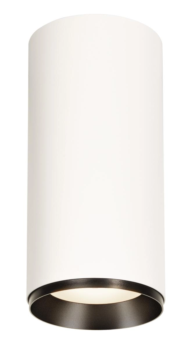 Opbouwspot Numinos XL cilinder wit/zwart 4000K - 36gr