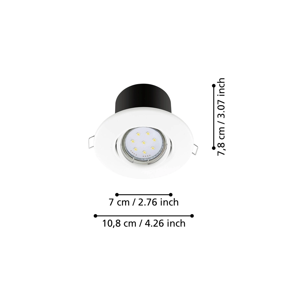 Inbouwspotje Peneto 2 nikkel Eglo 9002759968618