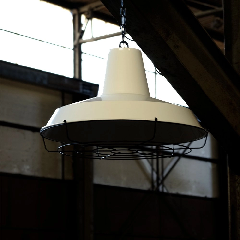 Retro hanglamp Prato XXL Industria 67 Grid wit met zwart Masterlight 8718121234991