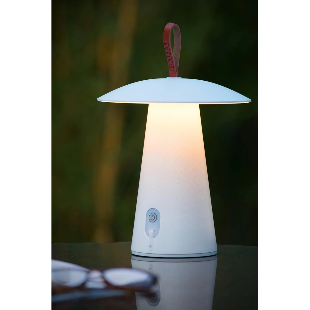 Witte tafellamp La Donna oplaadbaar Lucide 5411212271778