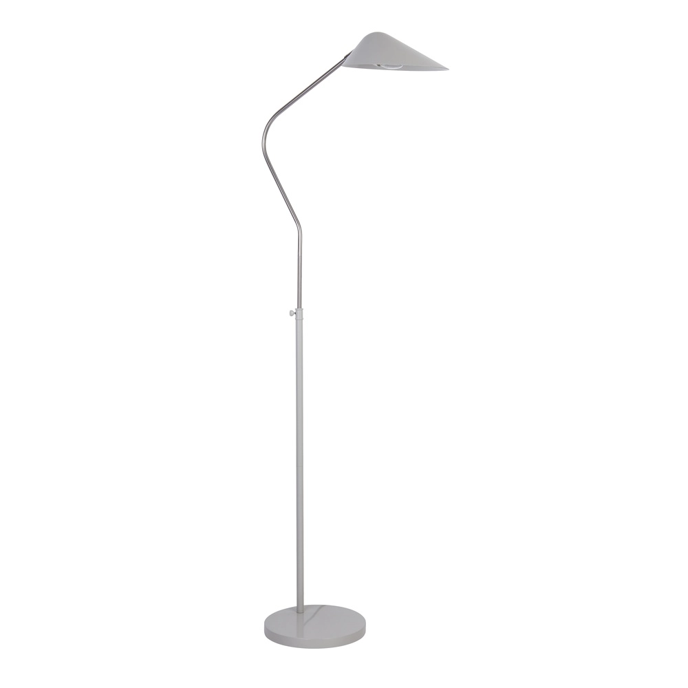 Vloerlamp Swan chroom met wit Vloerlamp Swan chroom met wit