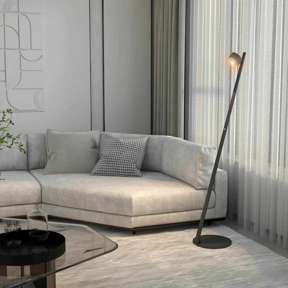 Design vloerlamp Omega zwart Artdelight 8720701100343