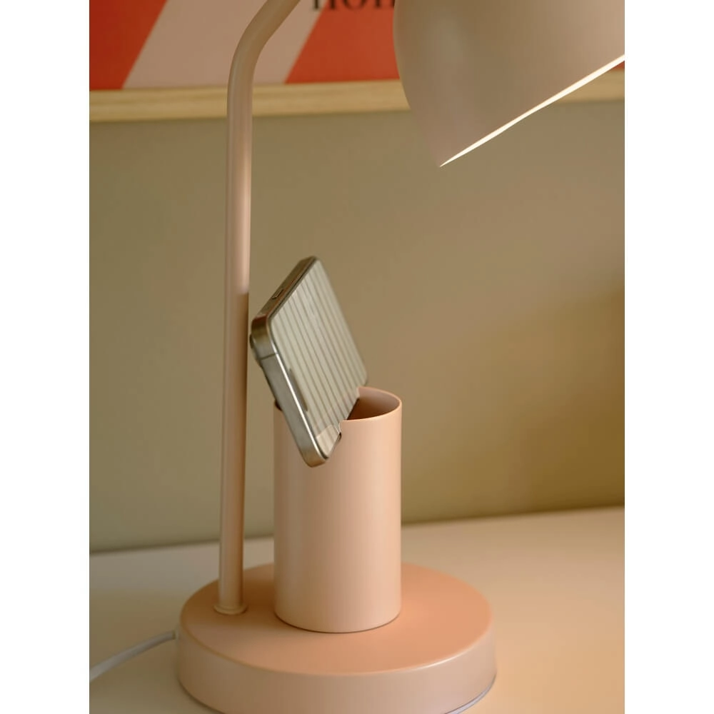 Roze bureaulamp Devone met pennenbakje Nordlux 5704924024566