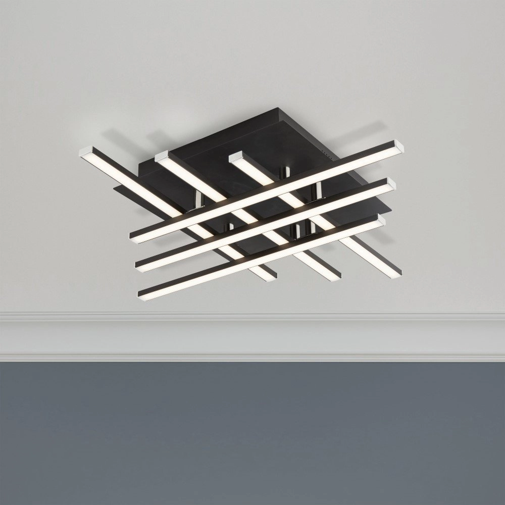 Led plafondlamp Matrix 6-lichts zwart Searchlight 5053423155401