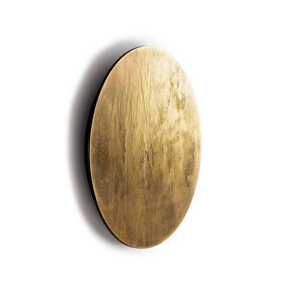 Gouden wandlamp Ring Led Wood L