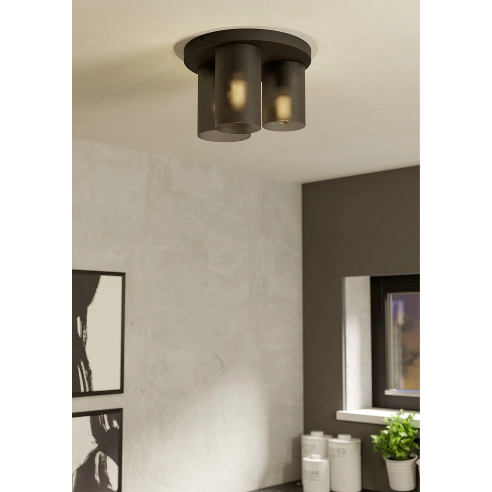 Plafondlamp Colomera smoke frosted glas Eglo 9008606307135