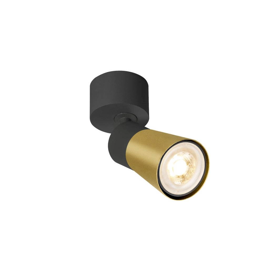 Opbouwspot Puri 2.0 Cone zwart-goud enkel Opbouwspot Puri 2.0 Cone zwart-goud enkel