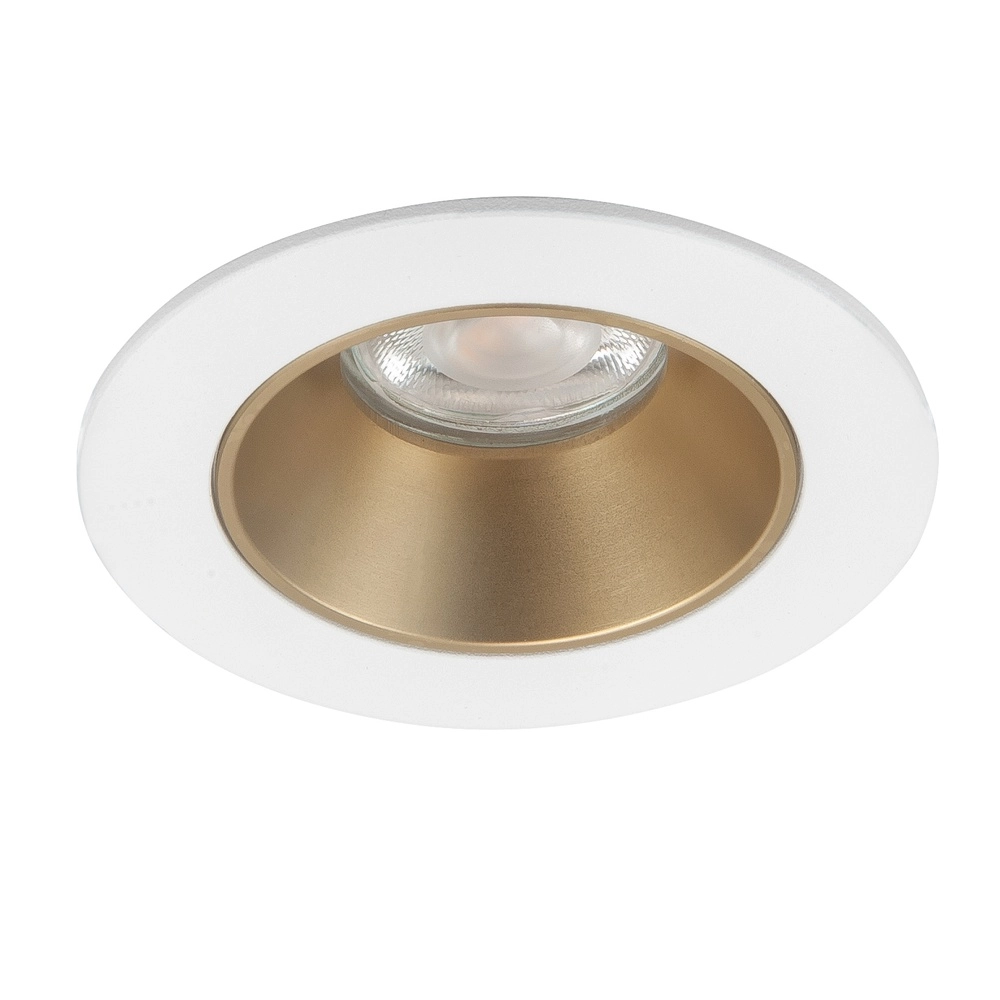 Design spot Downlights wit met goud Ø 8cm