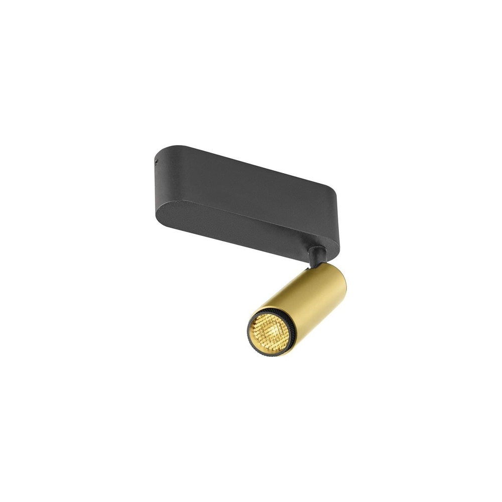 Opbouwspot Grip! S goud met zwart 3000K