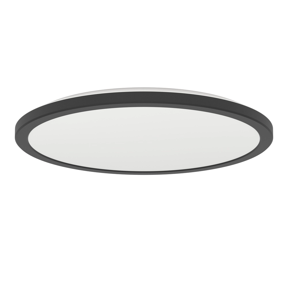 Badkamer lamp met remote Rovito-R rond - zwart - Ø 38,9cm