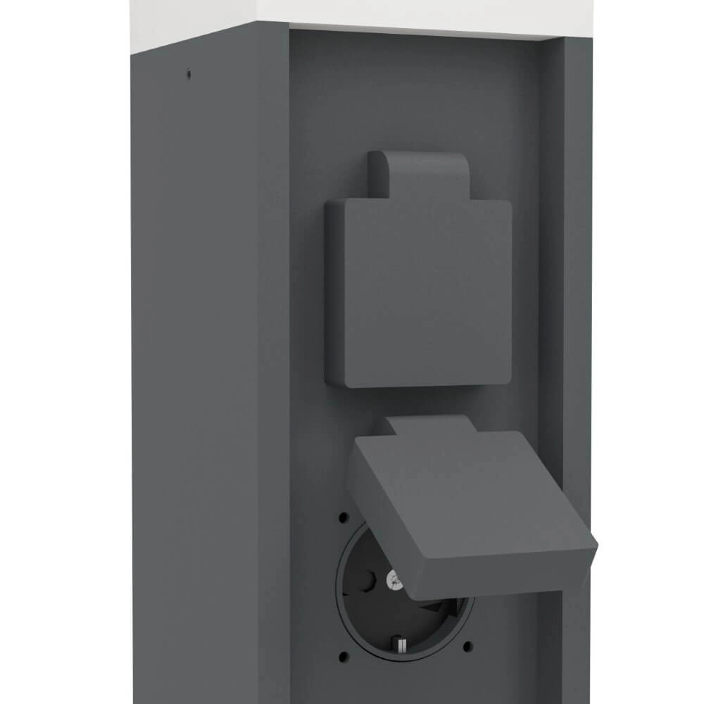 Stopcontact met lamp Park 5 antraciet Eglo 9008606297825