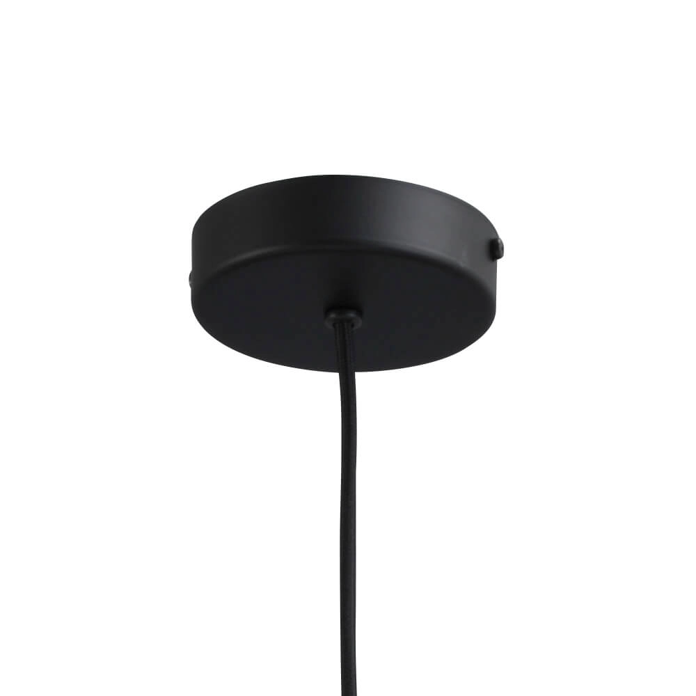 Hanglamp zwart Porto met Nicolette clear glas - Ø 20cm Masterlight 8718121269368