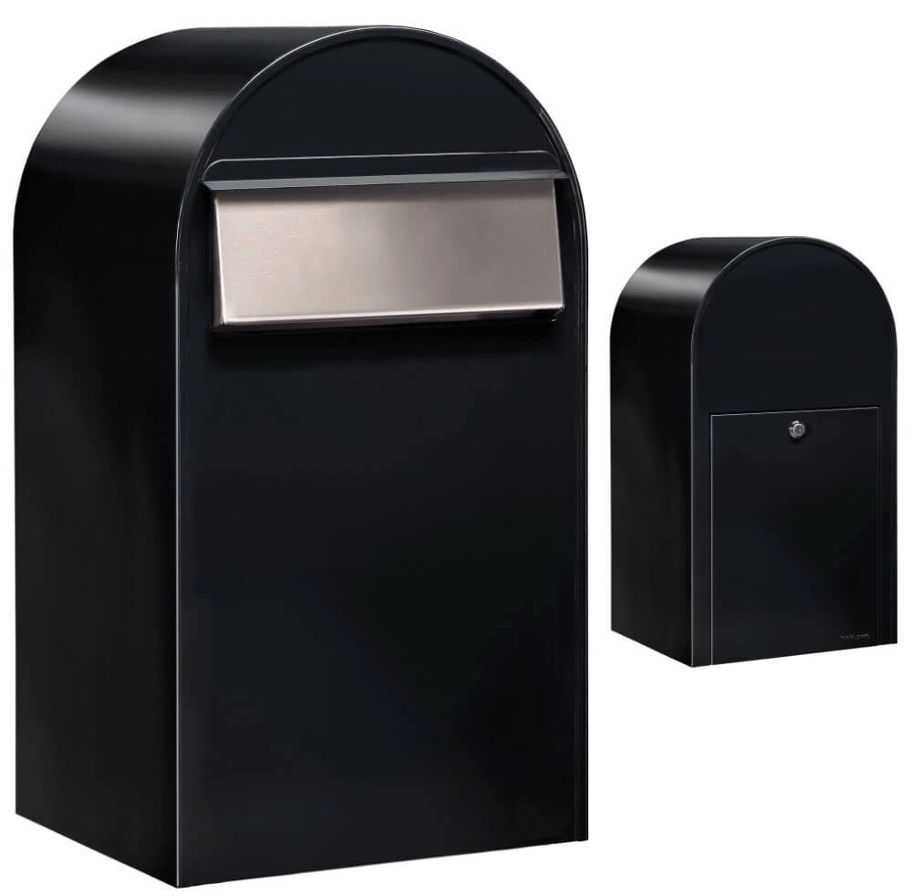 Brievenbus Grande B st9005 i Struktuurzwart Brievenbus Grande B st9005 i Struktuurzwart