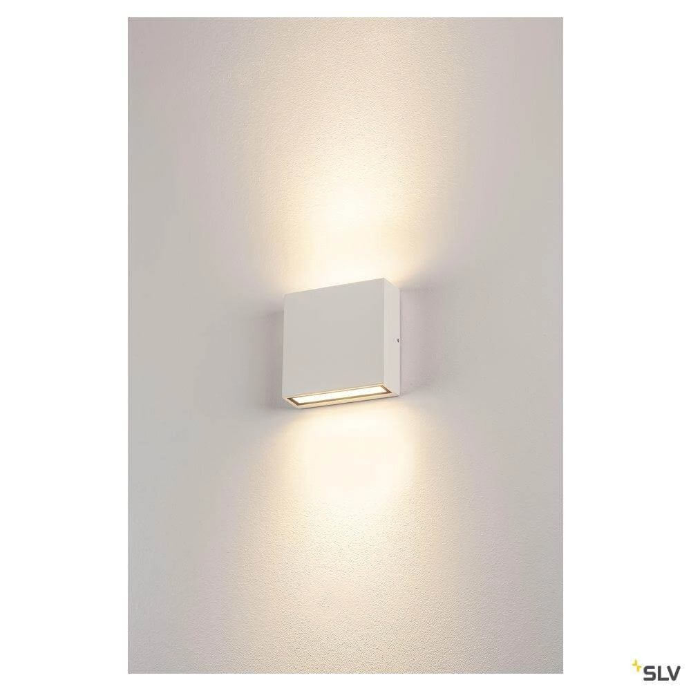 Strakke muurlamp Big Quad wit SLV 4024163252386