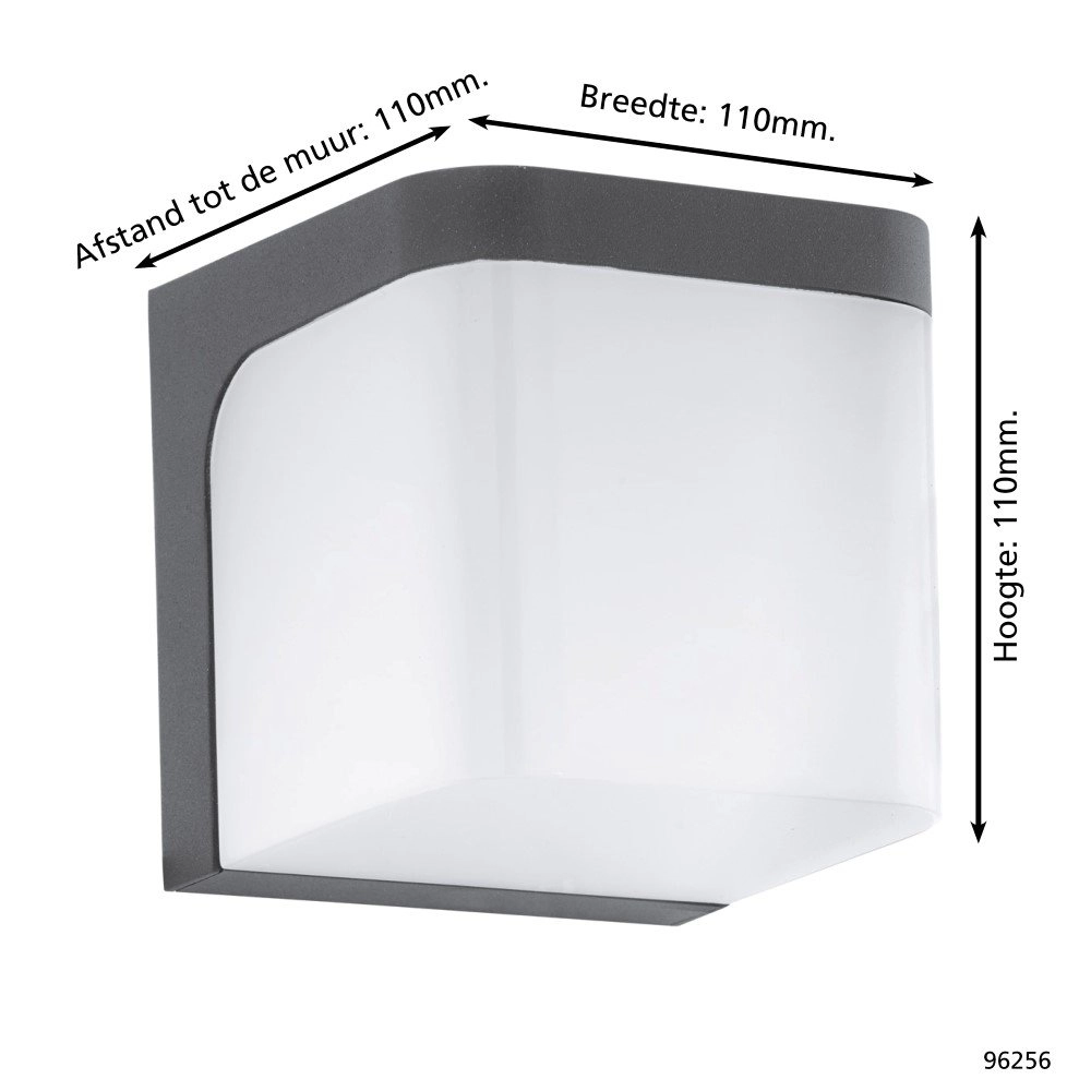 Led buitenlamp Jorba zwart met wit Eglo 9002759962562