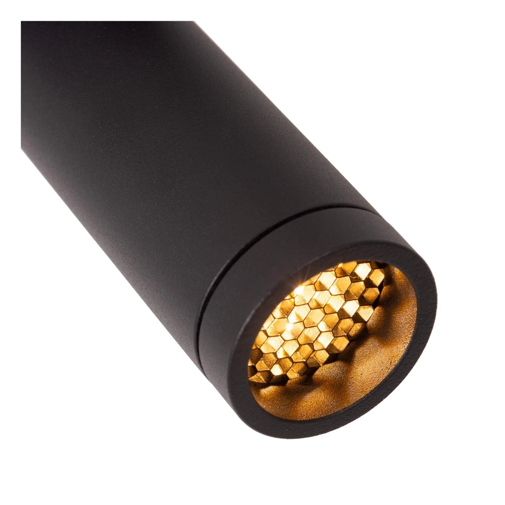 Strakke plafondlamp Grado 2-lichts zwart Lucide 5411212221674