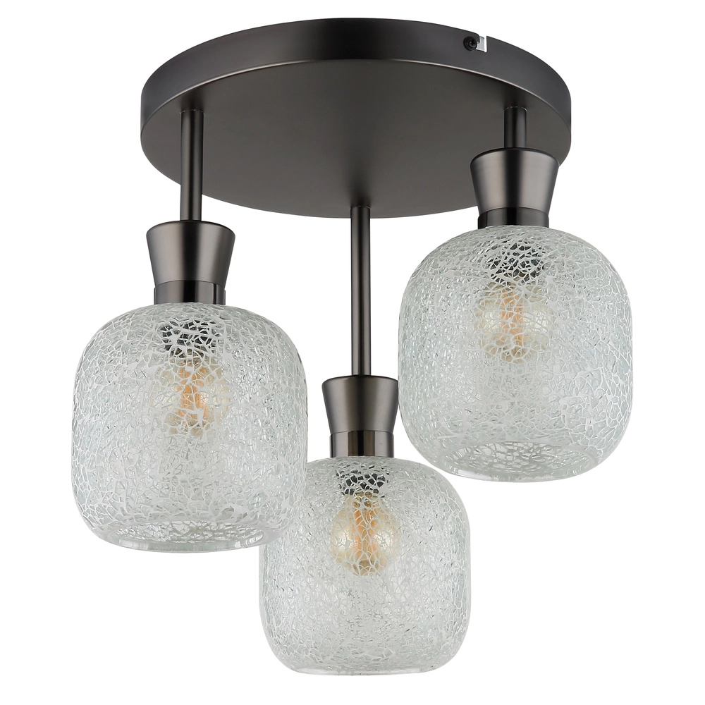 3-lichts plafondlamp Brokana gunmetal Globo 9007371572465