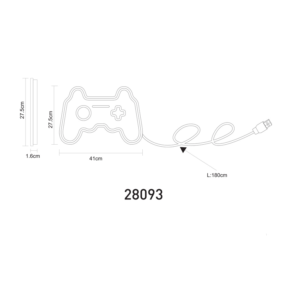 Wandlamp Gamejoy neon Globo 9007371586127