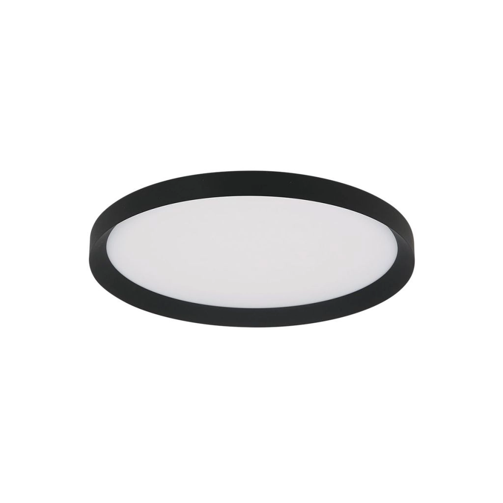 Moderne plafonniere Flady zwart Ø30cm Steinhauer 8712746181012