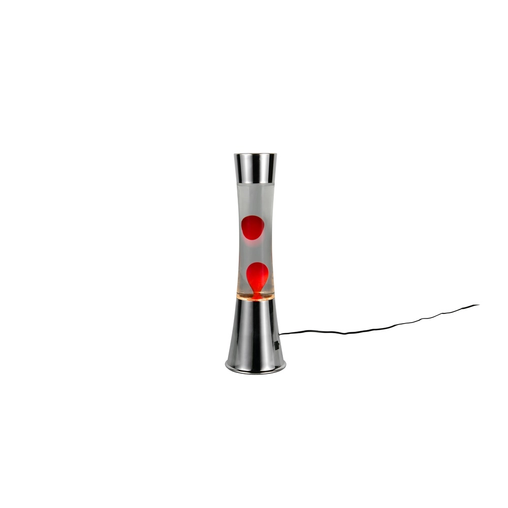 Lavalamp Etna zilver met rood Lavalamp Etna zilver met rood