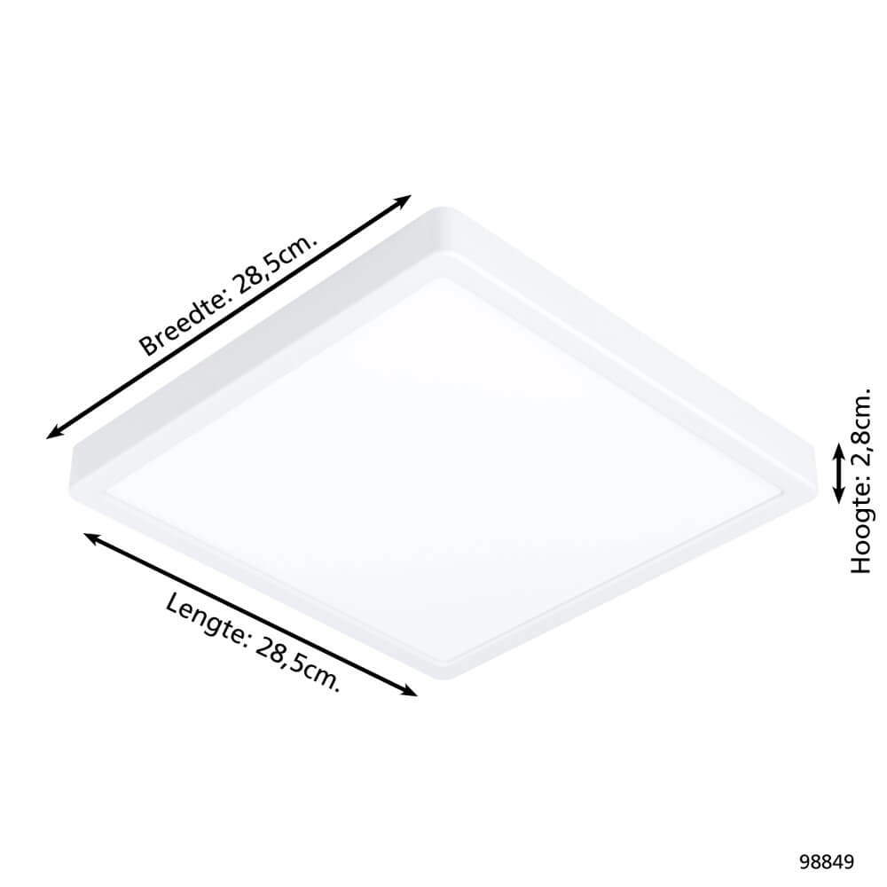 Plafonnière Zigbee Fueva-Z 28,5x28,5cm wit Eglo 9002759988494