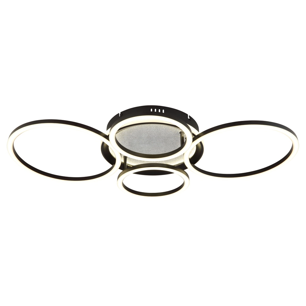Design plafondlamp Alvis zwart Globo 9007371586363