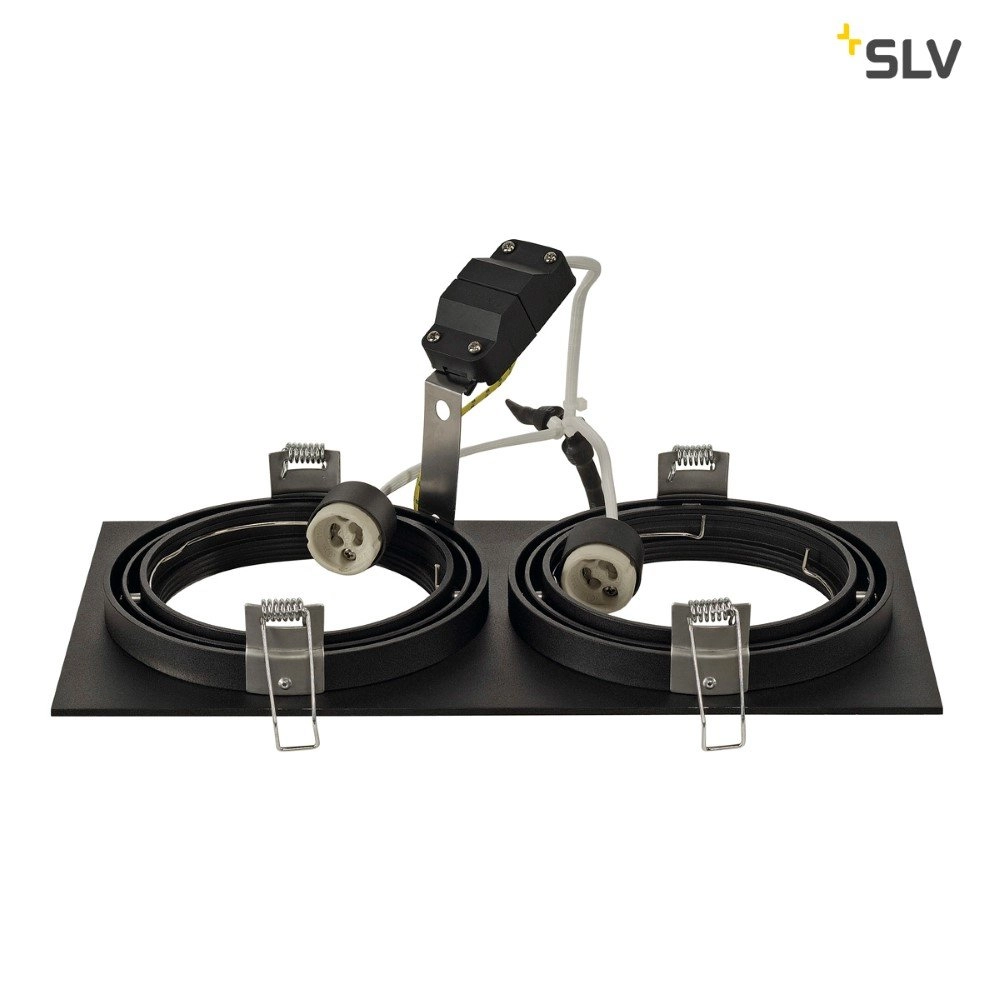 Inbouwspot New Tria ES111 2-lichts zwart met klemveren SLV 4024163150361