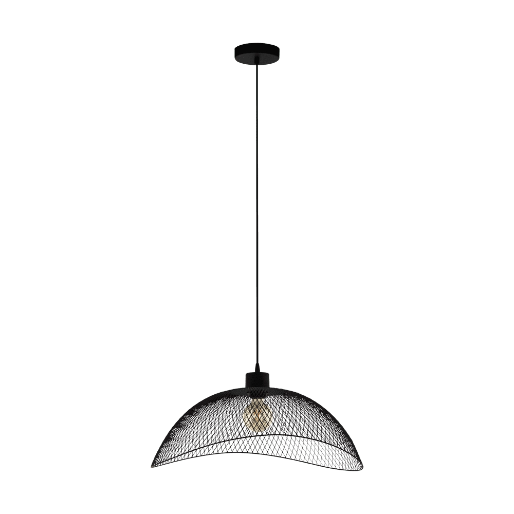 Design gaas hanglamp Pompeya 57cm zwart Design gaas hanglamp Pompeya 57cm zwart