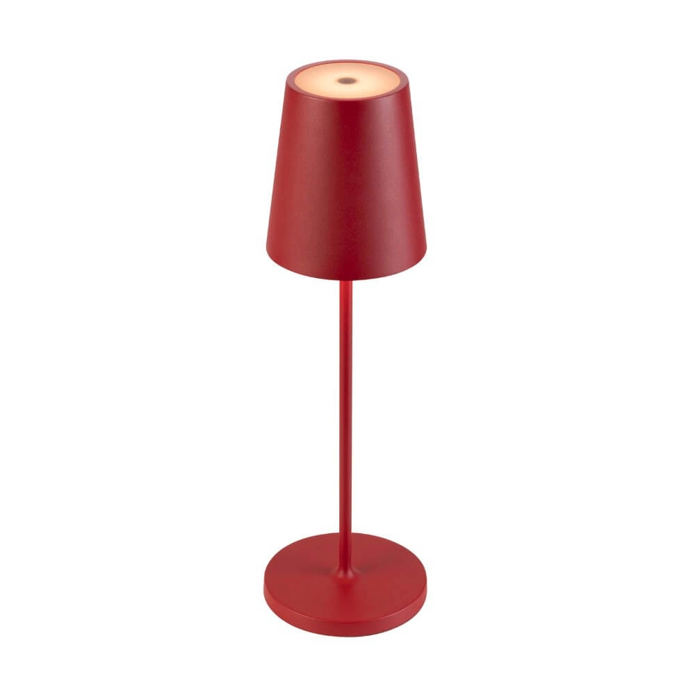 Buiten tafellamp Vinolina Two rood - oplaadbaar