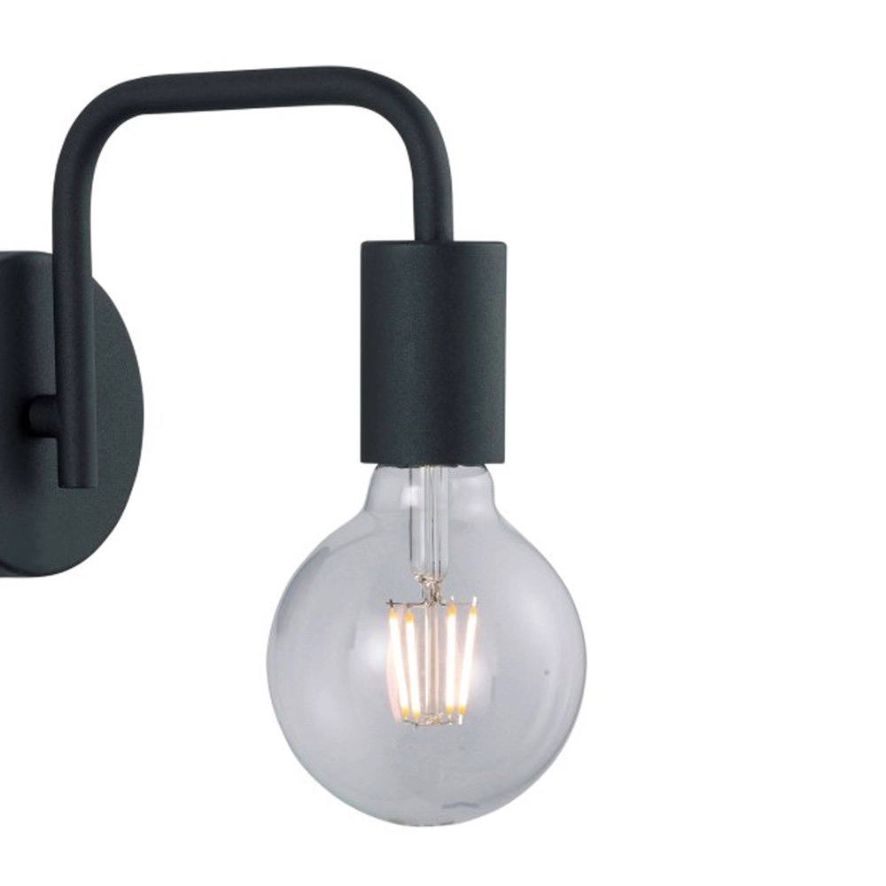Wand lamp Diallo 15cm zwart Trio 4017807407242