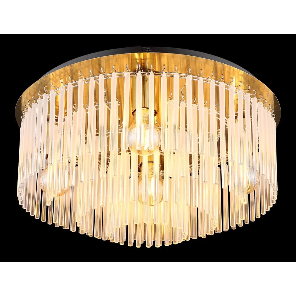 Gouden plafondlamp Gorley met glas Ø 50cm Globo 9007371458806