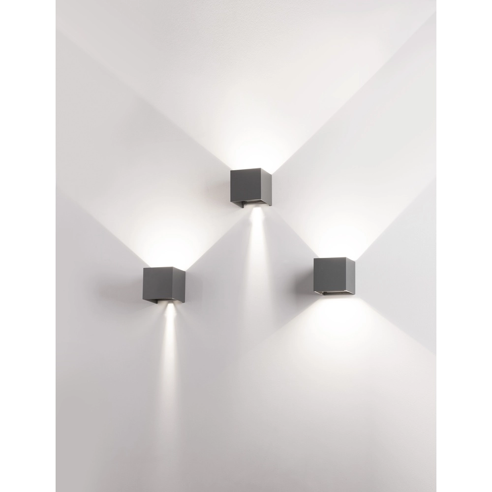 Vierkante opbouwspot Como grijs Lyora 5212017412942