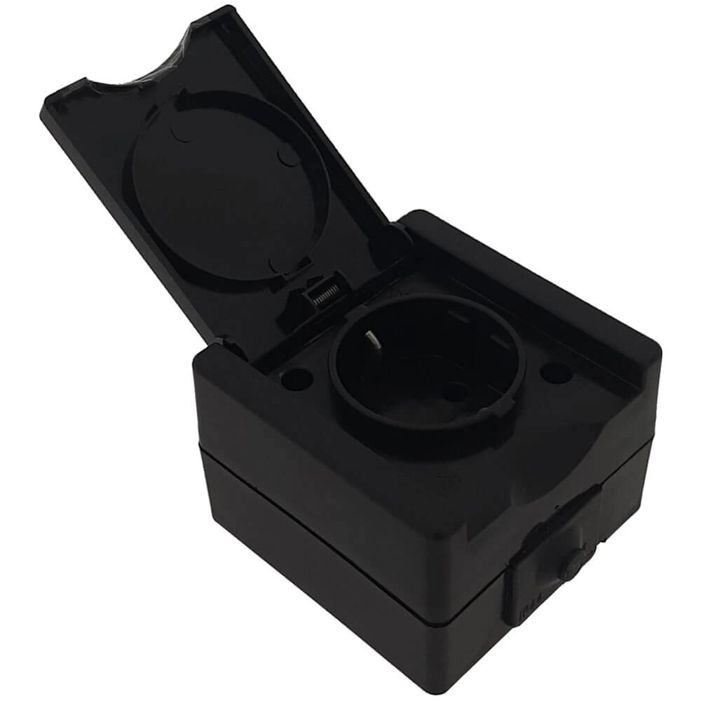 Stopcontact ProAQA randaarde zwart Lyora 4008224658898