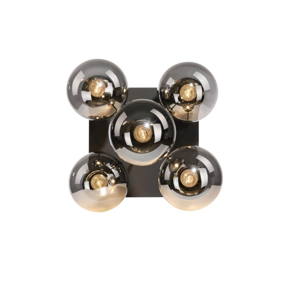 5-lichts plafondlamp Big Widow zwart Just Light 4043689988371